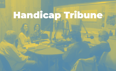 Handicap Tribune photo de couverture Jaune et bleu